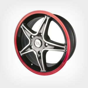 car red and black wheel